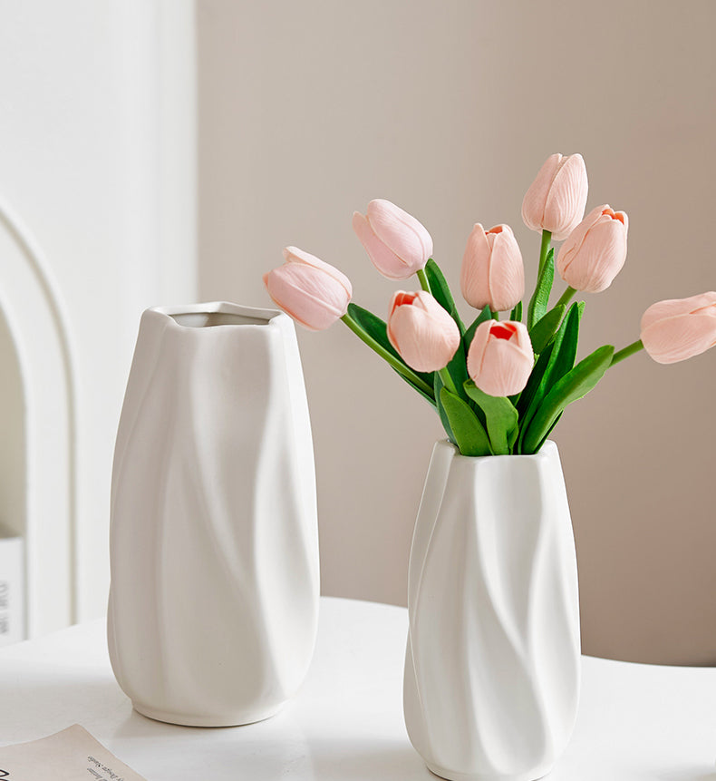 Contemporary Sculpted Ceramic Flower Vase