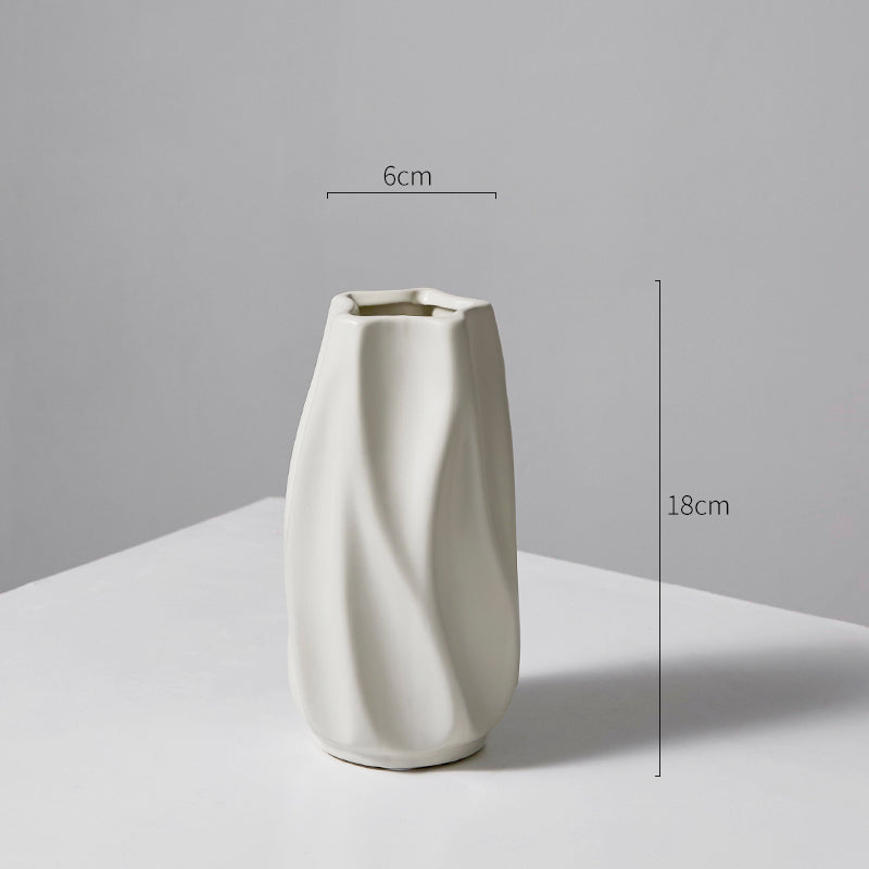Contemporary Sculpted Ceramic Flower Vase