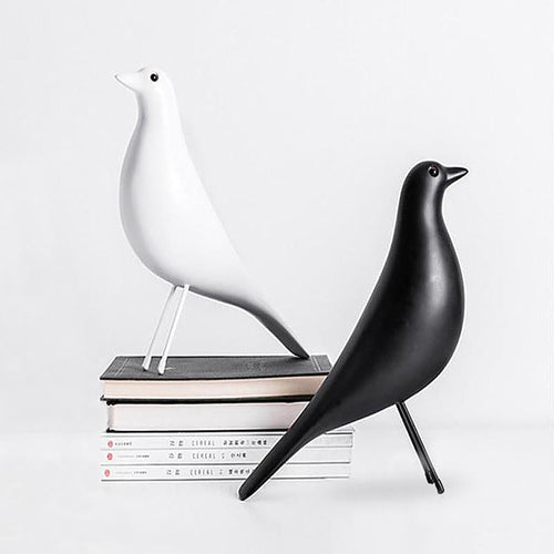 Charming Nordic Wooden Bird Figurine