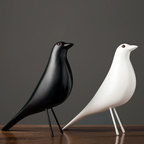 Charming Nordic Wooden Bird Figurine