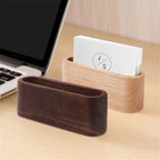 Sophisticated Wooden Business Card Organizer for Your Desk