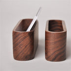 Sophisticated Wooden Business Card Organizer for Your Desk