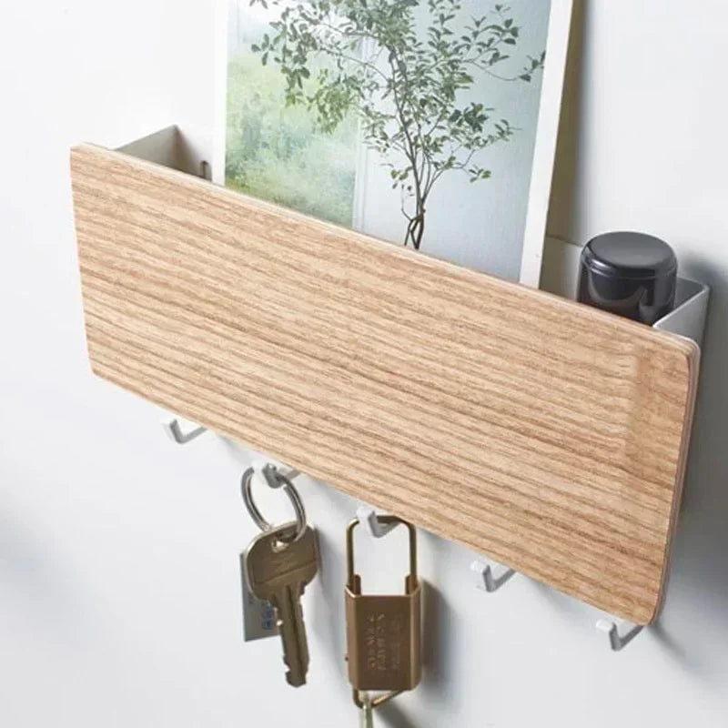 Chic Wooden Organizer Shelf for Home and Office