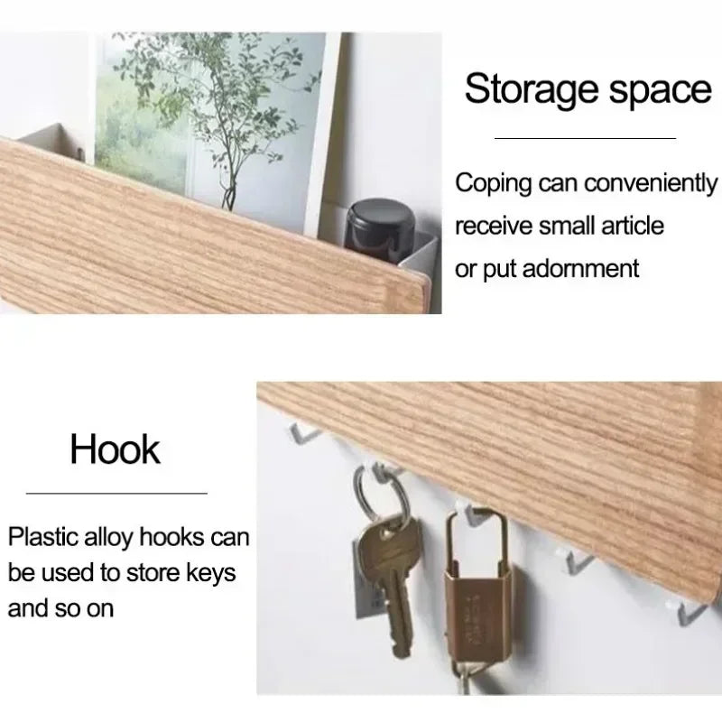Chic Wooden Organizer Shelf for Home and Office