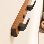 Chic Wooden Coat Rack with Sleek Metal Hooks
