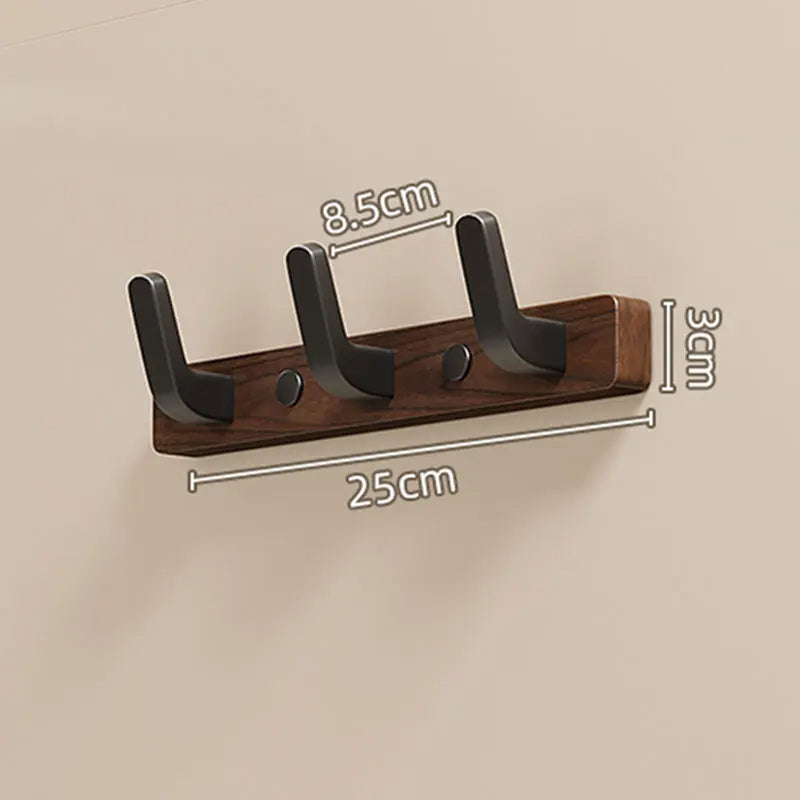 Chic Wooden Coat Rack with Sleek Metal Hooks