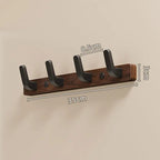Chic Wooden Coat Rack with Sleek Metal Hooks
