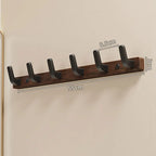Chic Wooden Coat Rack with Sleek Metal Hooks