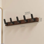 Chic Wooden Coat Rack with Sleek Metal Hooks