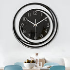 Modern Scandinavian Design Wall Clock in Black Acrylic