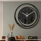 Modern Scandinavian Design Wall Clock in Black Acrylic