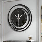 Modern Scandinavian Design Wall Clock in Black Acrylic