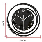 Modern Scandinavian Design Wall Clock in Black Acrylic