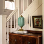 Vintage Base Table Lamp with Opal Glass Shade
