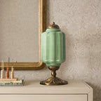 Vintage Base Table Lamp with Opal Glass Shade