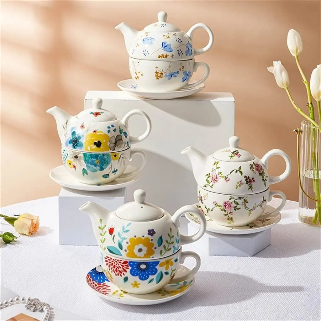 Charming Floral Tea Set for One – Perfectly Compact