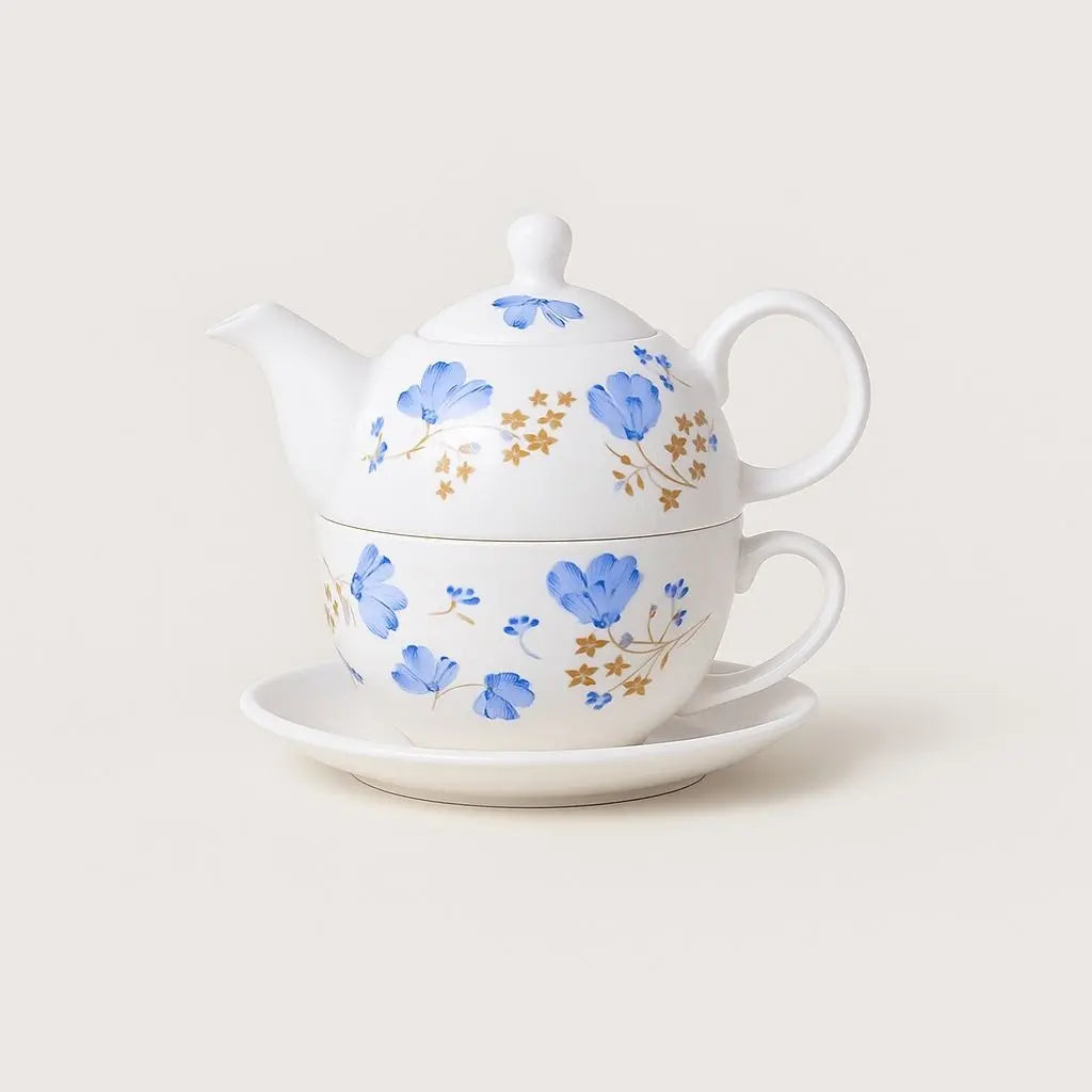 Charming Floral Tea Set for One – Perfectly Compact
