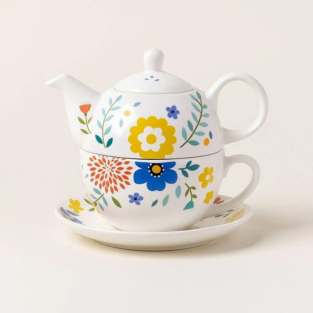 Charming Floral Tea Set for One – Perfectly Compact