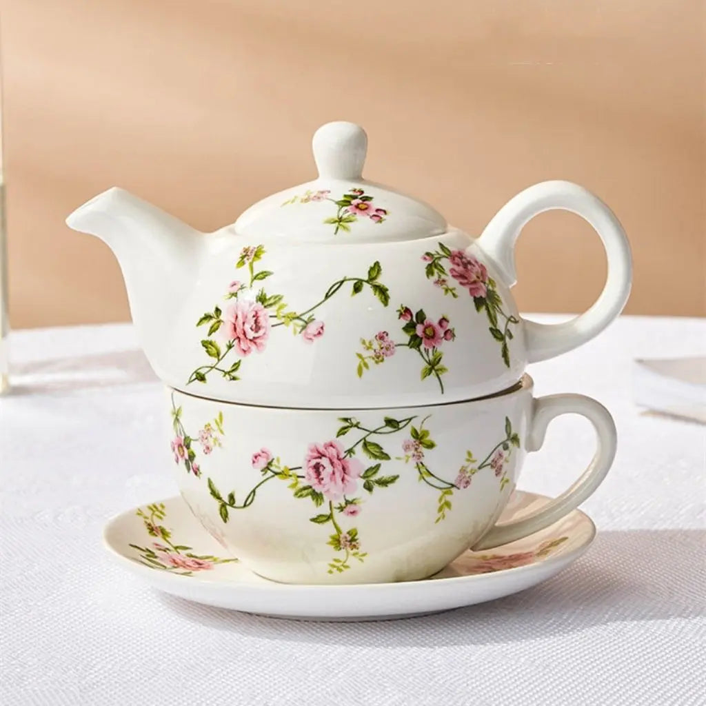 Charming Floral Tea Set for One – Perfectly Compact