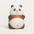Charming Panda Tea Companion – Unique Purple Sand Sculpture