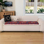 Quilted Microfiber Sofa Protector – Non-Slip Ethnic Pattern