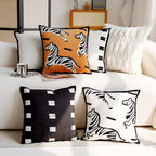Animal Print and Abstract Pattern Pillow Cover – 17.72 x 17.72 Inch