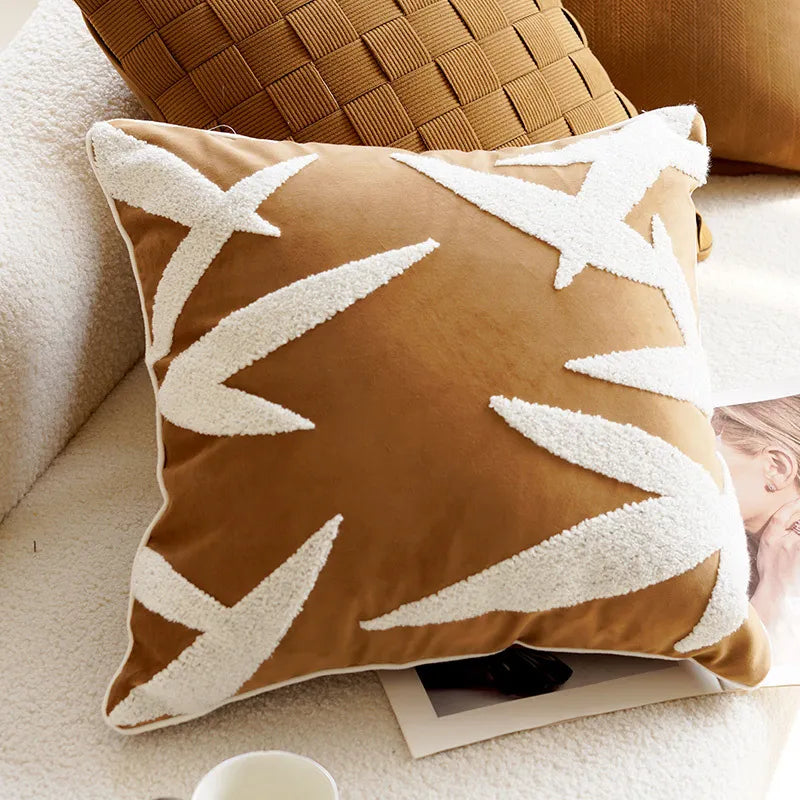 Animal Print and Abstract Pattern Pillow Cover – 17.72 x 17.72 Inch