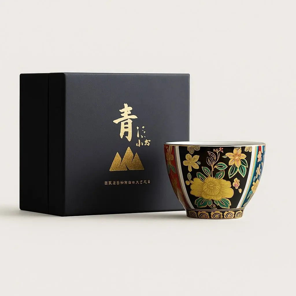 Elegant Porcelain Tea Cup with Enamel Finish