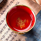 Elegant Porcelain Tea Cup with Enamel Finish