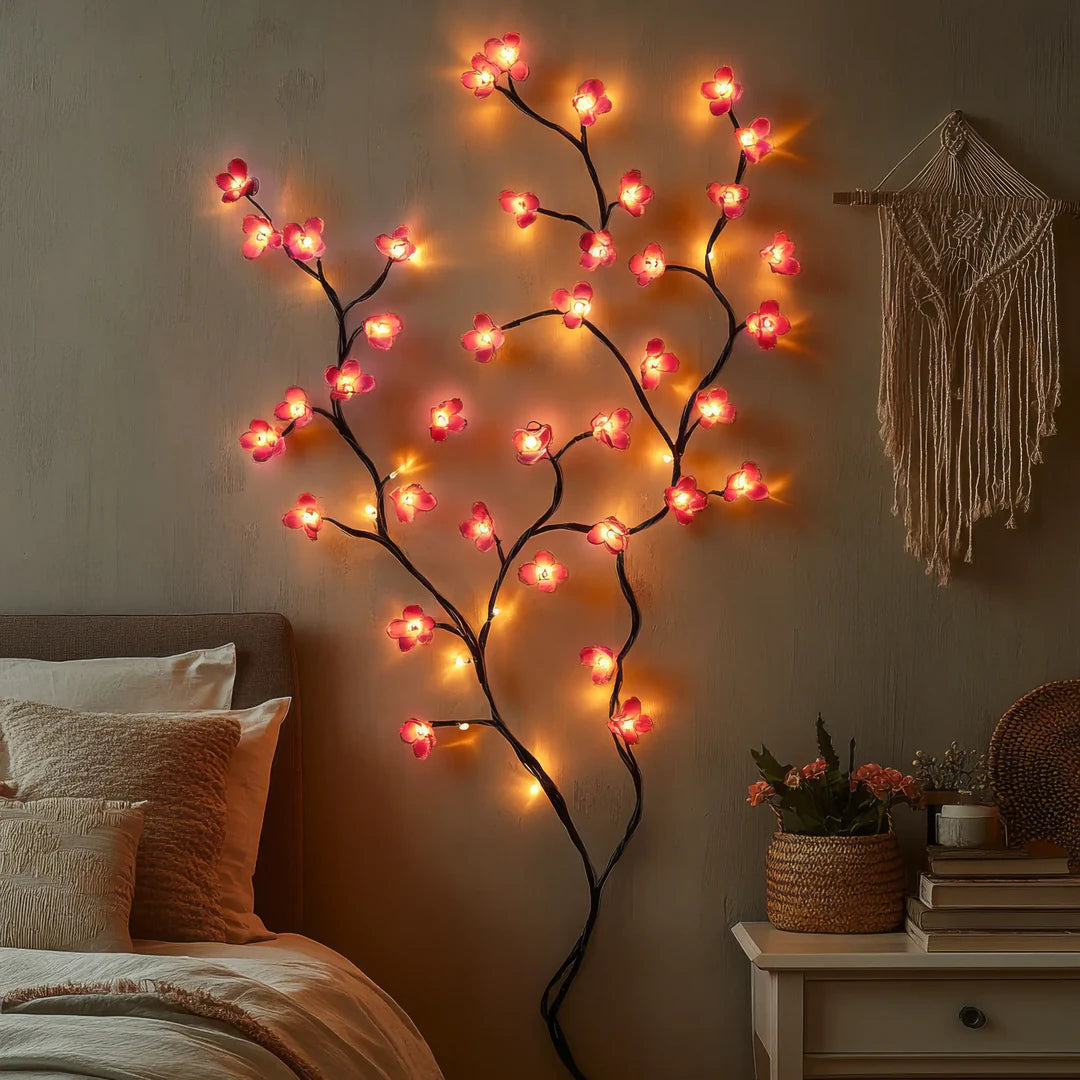 LED Wall Lamp with Cherry Blossom Design