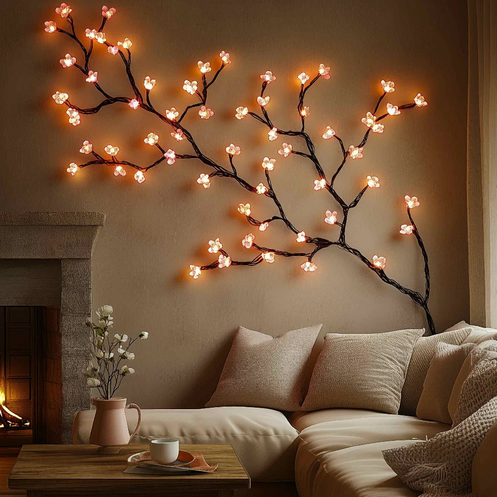 LED Wall Lamp with Cherry Blossom Design
