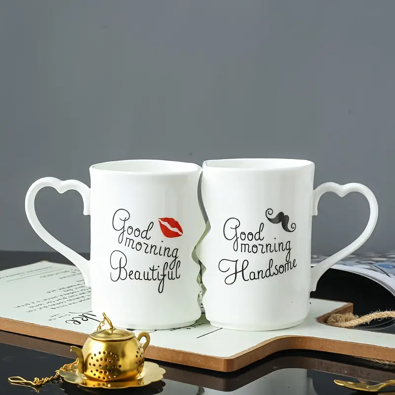 Romantic Duo Ceramic Coffee Mugs for Couples