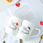 Romantic Duo Ceramic Coffee Mugs for Couples