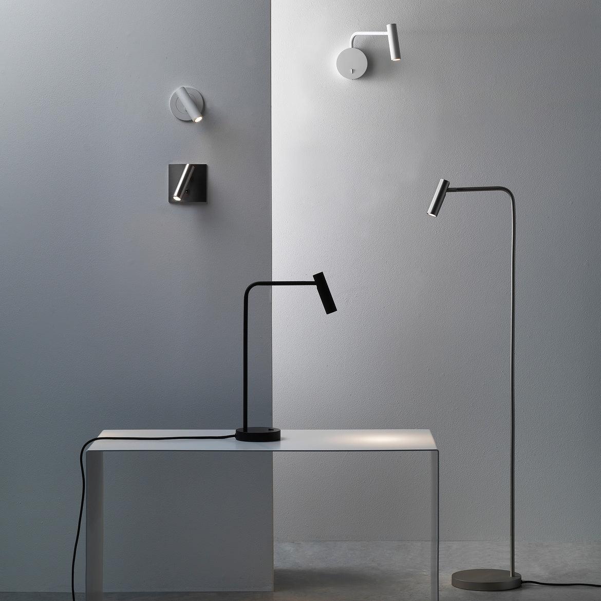 Cylindrical Head Metal Wall Lamp for Reading - Adjustable Design