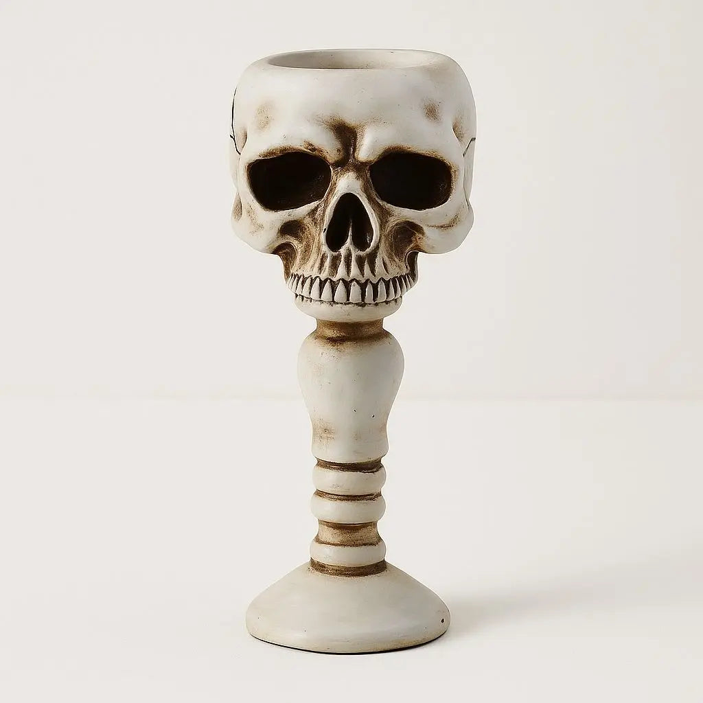 Gothic Elegance Skull Candle Stand