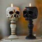 Gothic Elegance Skull Candle Stand