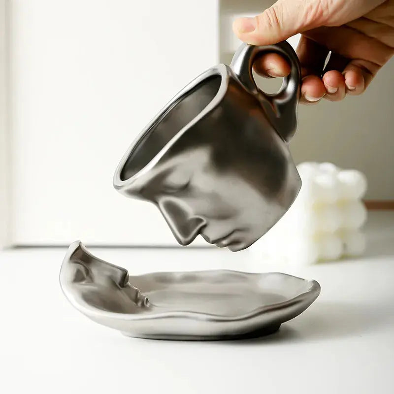 Cherished Moments - Elegant Ceramic Coffee Cup and Saucer Set
