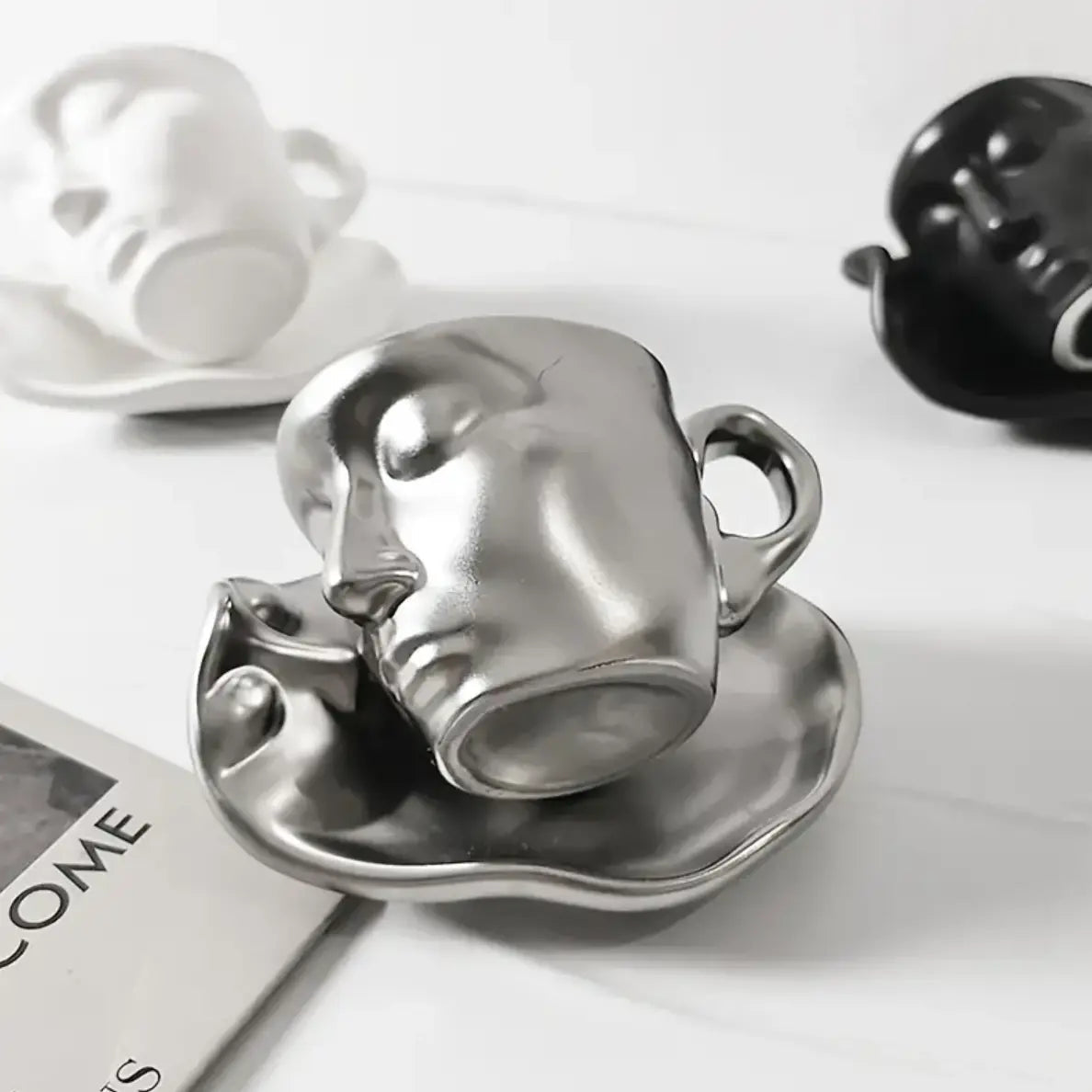 Cherished Moments - Elegant Ceramic Coffee Cup and Saucer Set