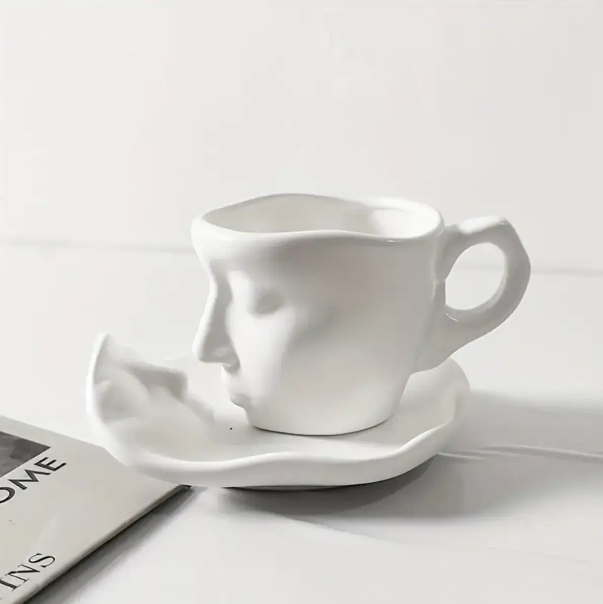 Cherished Moments - Elegant Ceramic Coffee Cup and Saucer Set