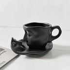 Cherished Moments - Elegant Ceramic Coffee Cup and Saucer Set