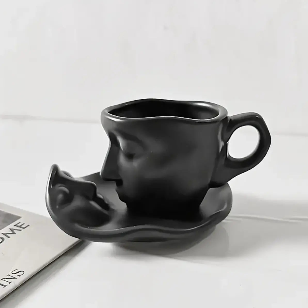 Cherished Moments - Elegant Ceramic Coffee Cup and Saucer Set