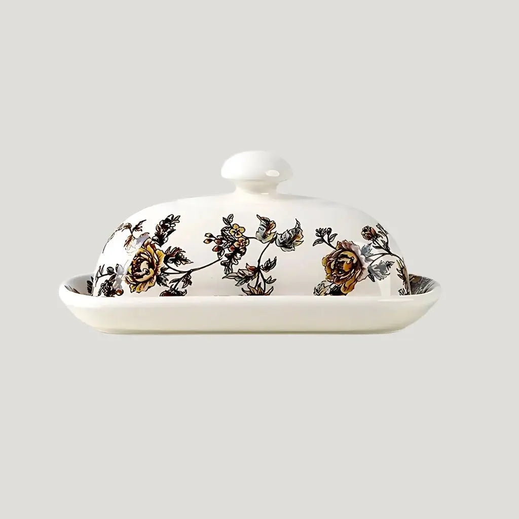 Charming Ceramic Butter Keeper with Elegant Lid