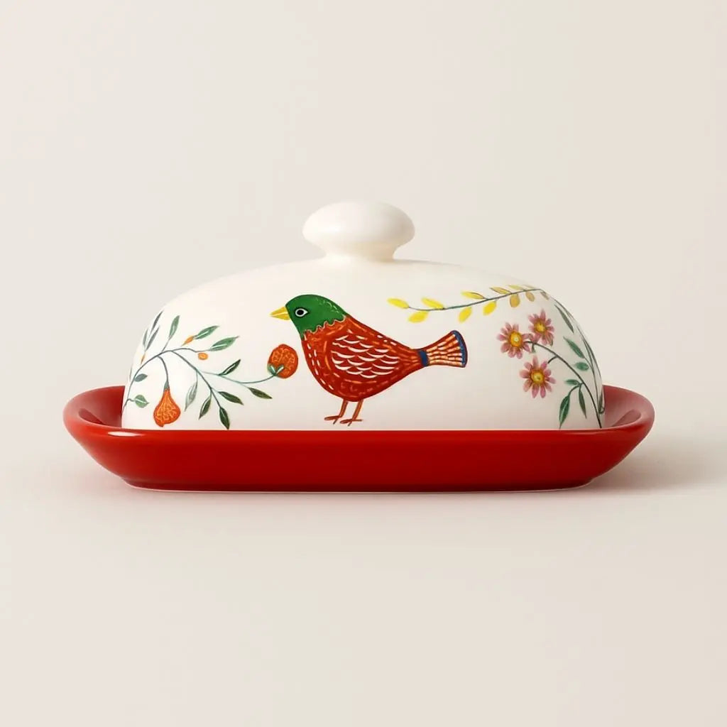Charming Ceramic Butter Keeper with Elegant Lid
