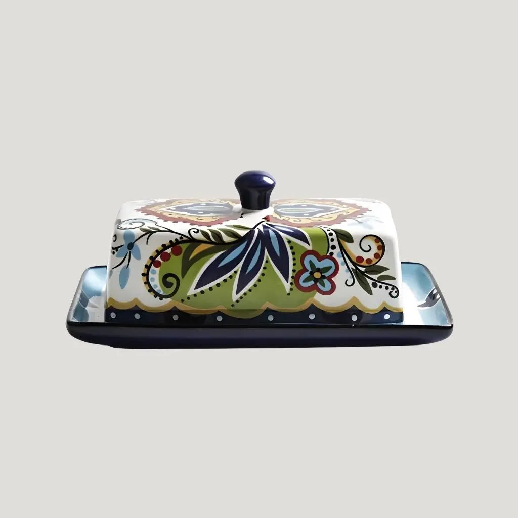 Charming Ceramic Butter Keeper with Elegant Lid
