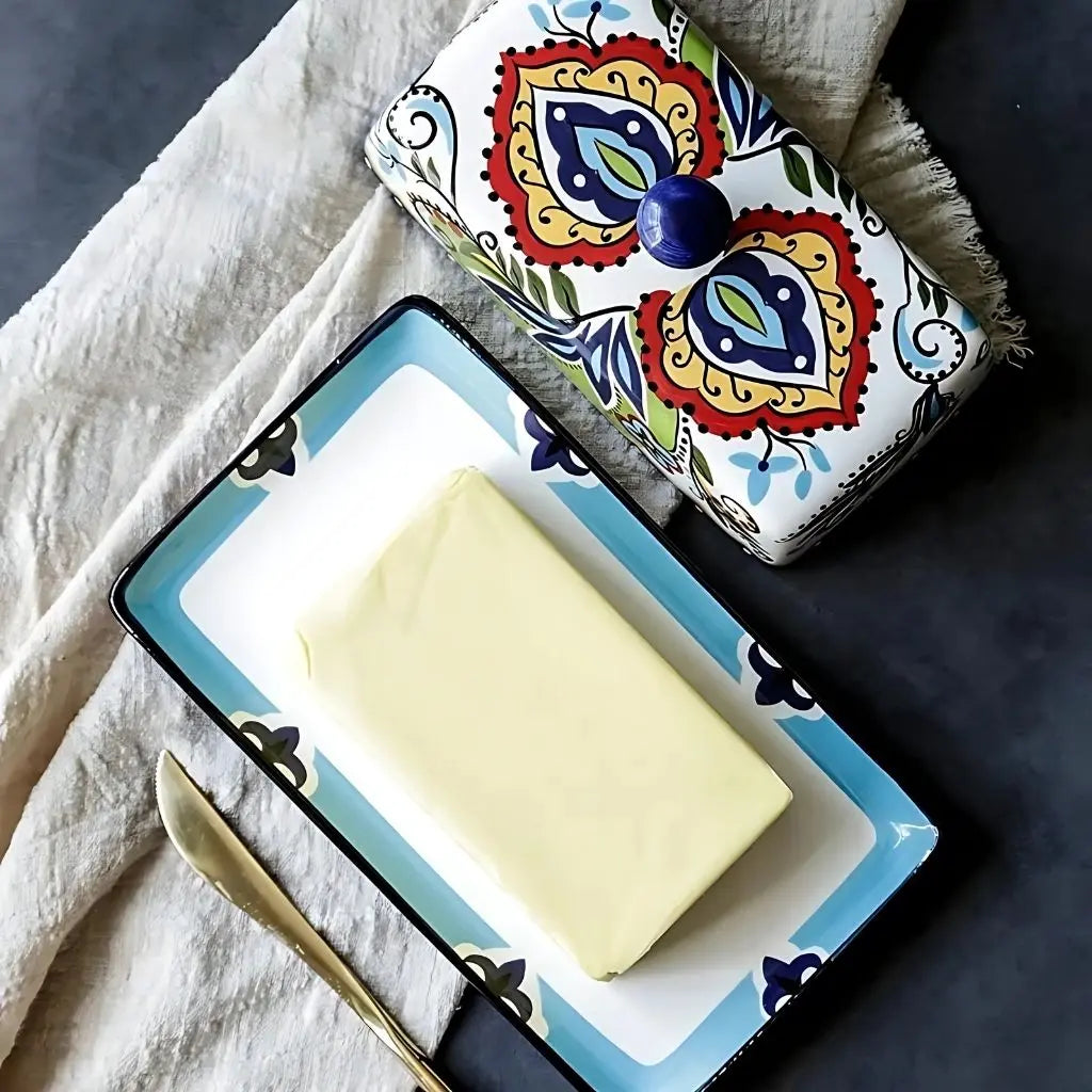 Charming Ceramic Butter Keeper with Elegant Lid