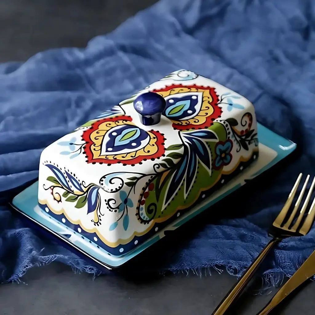 Charming Ceramic Butter Keeper with Elegant Lid