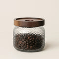 Rustic Charm Glass Storage Canister with Acacia Lid