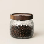 Rustic Charm Glass Storage Canister with Acacia Lid