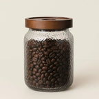 Rustic Charm Glass Storage Canister with Acacia Lid