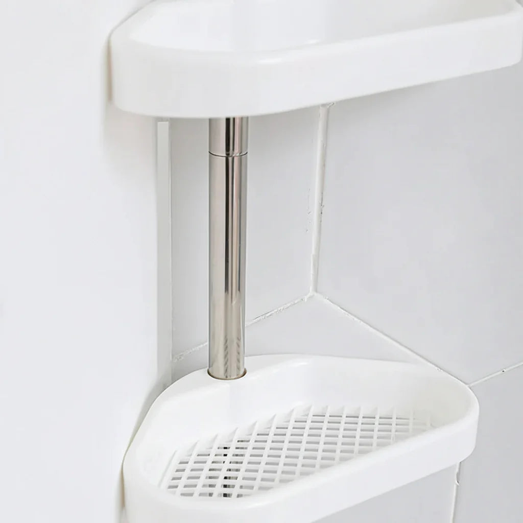 Adjustable Corner Shower Storage Rack with Tension Pole